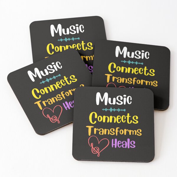 Item preview, Music Connects Transforms Heals Design designed and sold by JAMTEESHOP.