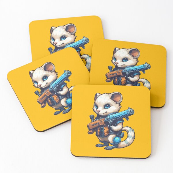 Item preview, Cute Galactical Ferret with Laser Blaster Gun designed and sold by NapNapSleeper.