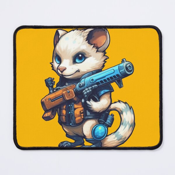 Item preview, Cute Galactical Ferret with Laser Blaster Gun designed and sold by NapNapSleeper.