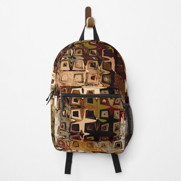 Item preview, African Style Abstract Squared Abstract Pattern in Shades of Brown designed and sold by Trevor Hirst.