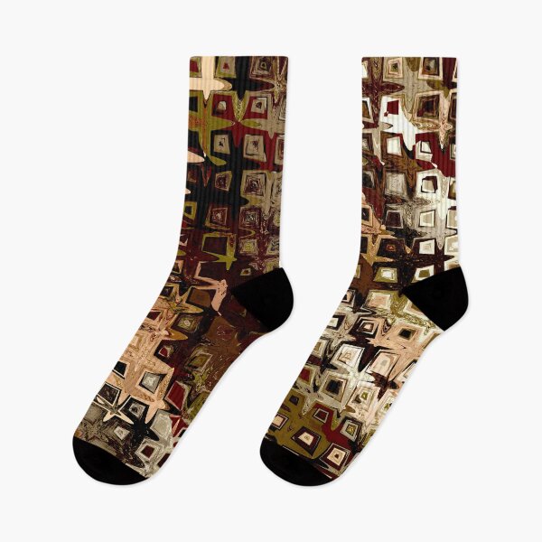 Item preview, African Style Abstract Squared Abstract Pattern in Shades of Brown designed and sold by Trevor Hirst.
