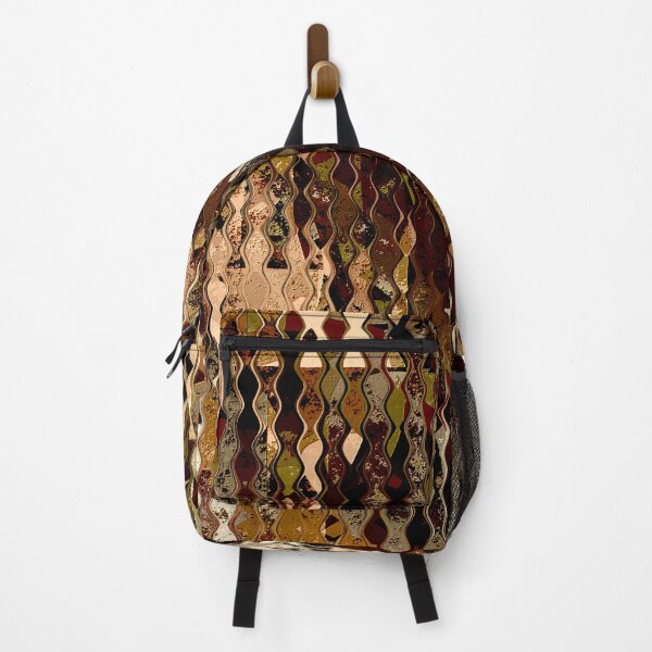 Item preview, African Style Abstract Striped Pattern in Warm Shades of Brown designed and sold by Trevor Hirst.
