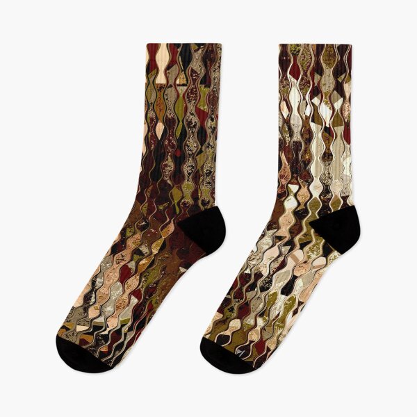 Item preview, African Style Abstract Striped Pattern in Warm Shades of Brown designed and sold by Trevor Hirst.