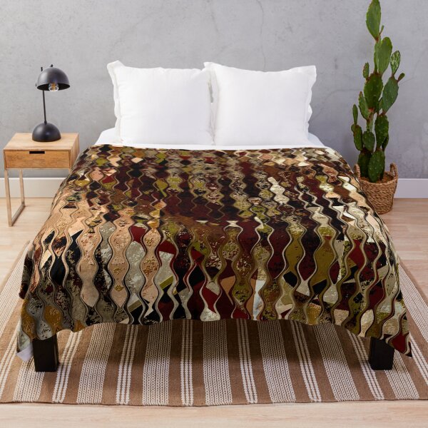 Item preview, African Style Abstract Striped Pattern in Warm Shades of Brown designed and sold by Trevor Hirst.