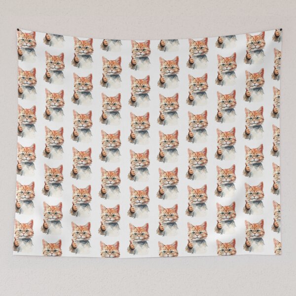 Item preview, I Respectfully Don`t Care Funny CatWith Thumbs Up designed and sold by MeowcuryRising.