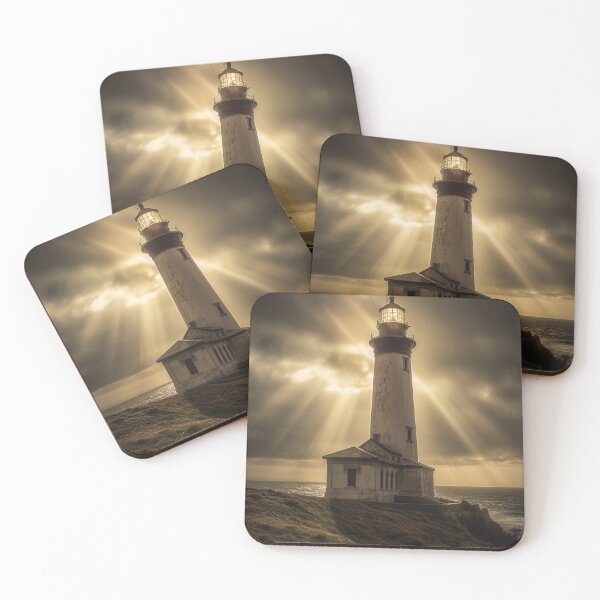 Item preview, "Guiding Light in the Storm" - Atmospheric Lighthouse Art Print designed and sold by stateofhuman.