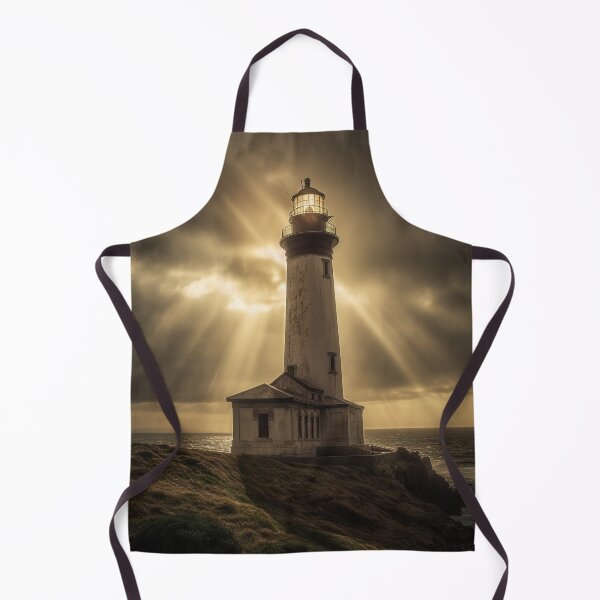 Item preview, "Guiding Light in the Storm" - Atmospheric Lighthouse Art Print designed and sold by stateofhuman.