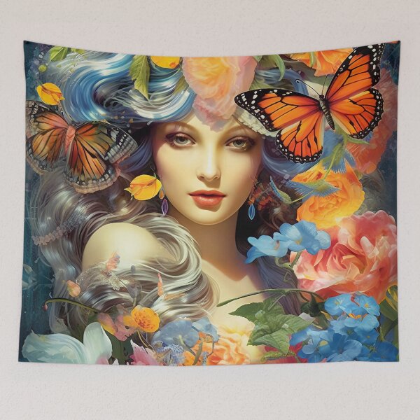 Item preview, Lady in the Garden designed and sold by Red Witch Art.