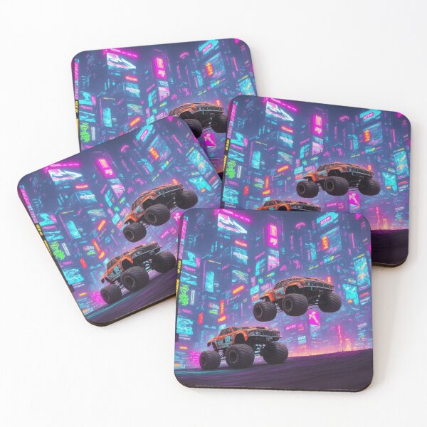 Item preview, Urban Mayhem: Unleash chaos as a cyberpunk monster truck dominates the city streets. designed and sold by RedArtG09.