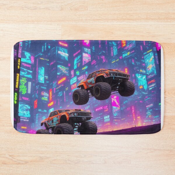 Item preview, Urban Mayhem: Unleash chaos as a cyberpunk monster truck dominates the city streets. designed and sold by RedArtG09.