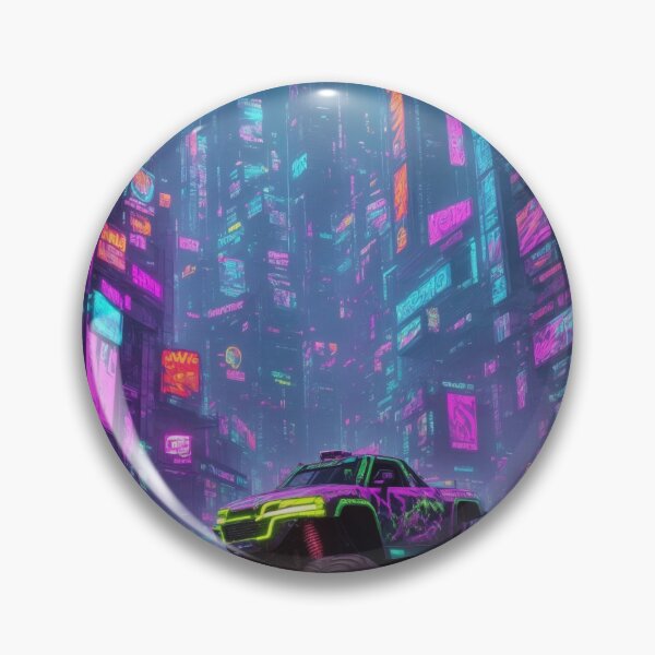 Item preview, Neon Rush: Feel the adrenaline as a high-speed monster truck races through a neon-lit cyberpunk world. designed and sold by RedArtG09.