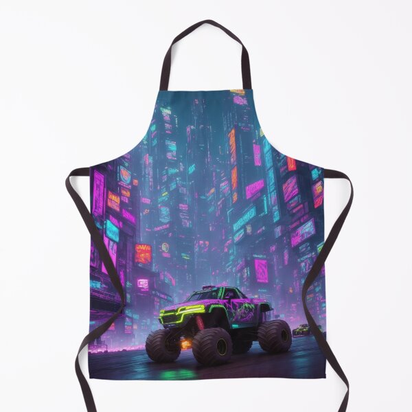 Item preview, Neon Rush: Feel the adrenaline as a high-speed monster truck races through a neon-lit cyberpunk world. designed and sold by RedArtG09.