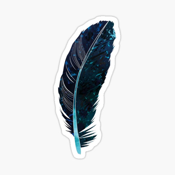 Blue Feather Sticker