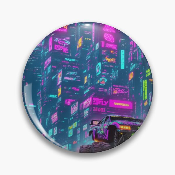 Item preview, Futuristic Fury: Brace yourself for an epic showdown as a monster truck battles through a cyberpunk metropolis. designed and sold by RedArtG09.