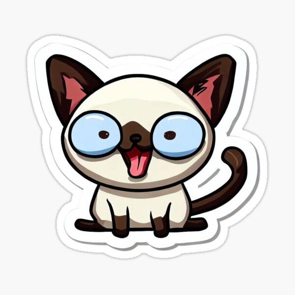 Funny adorable cats Sticker