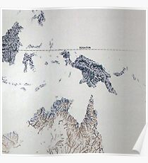 Cartography / rivers Poster