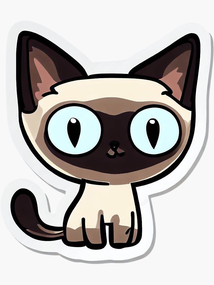Thumbnail 3 of 3, Sticker, Funny adorable cats designed and sold by cokemann.