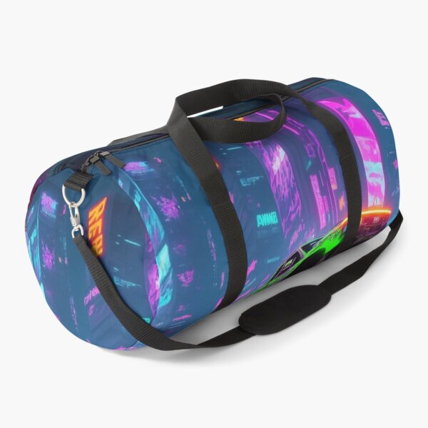 Item preview, City of Monsters: Enter a cyberpunk realm where a neon-lit monster truck reigns supreme in the cityscape. designed and sold by RedArtG09.