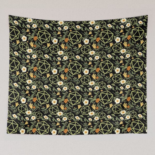 Item preview, D20 Dice Plants and Flowers Pattern designed and sold by pixeptional.