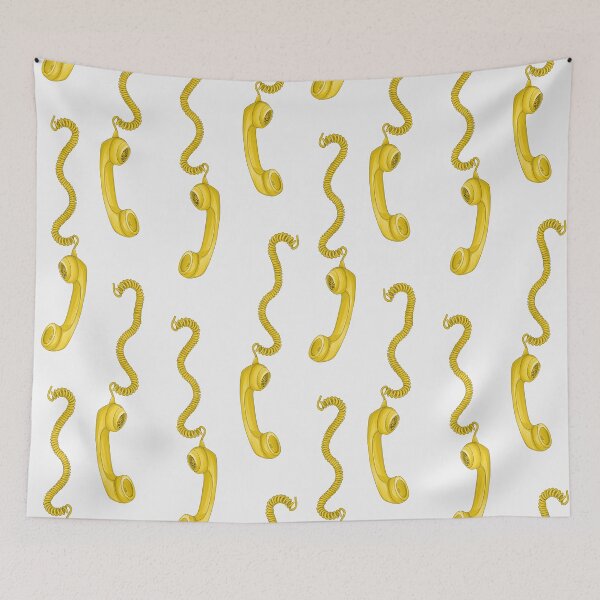 Item preview, retro phone landline - yellow small  designed and sold by Milatoo.