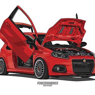 Abarth Punto tuning Poster by POWERDRAWINGS