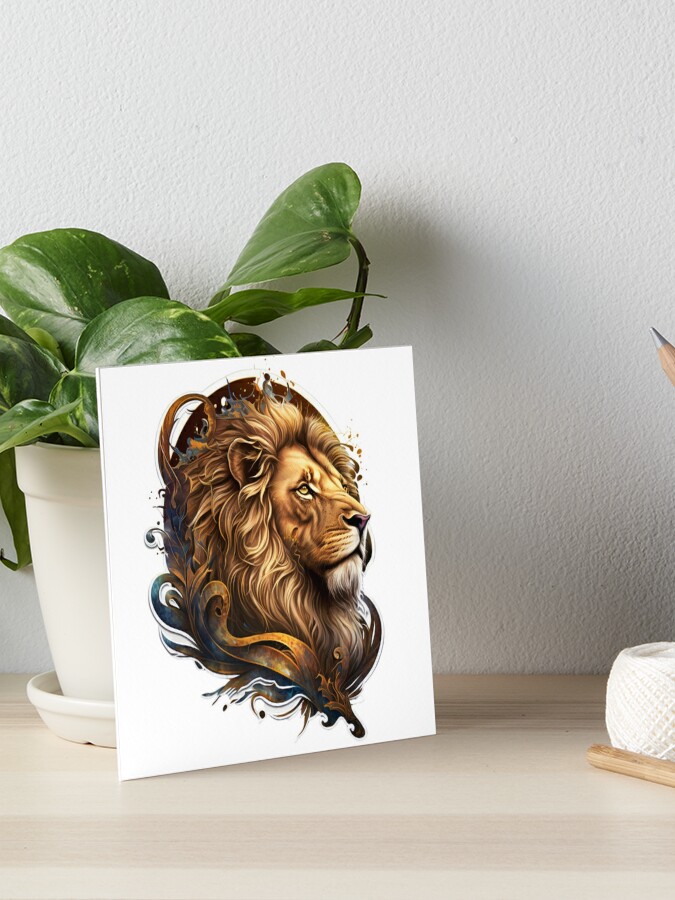 Magnificient Lion Head and Roses Tattoo Design – Tattoos Wizard Designs