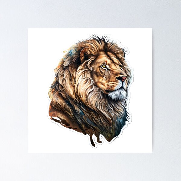 LION PENCIL DRAWING - OUT OF THE SHADOWS, by Artist Sophie Lawson