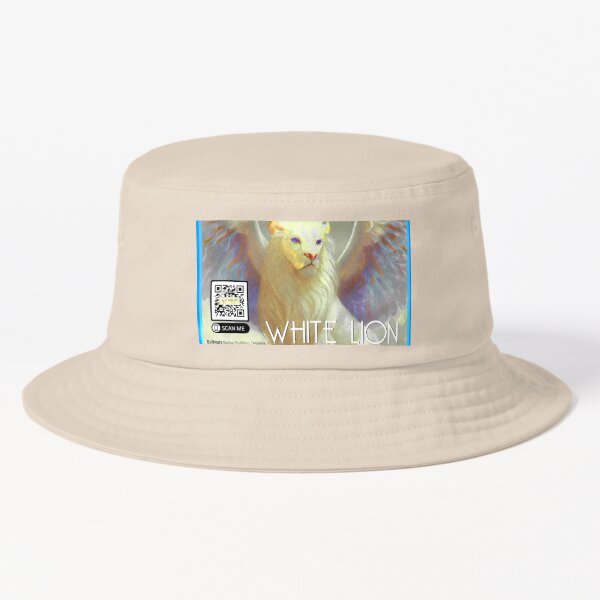 white lion for print Bucket Hat