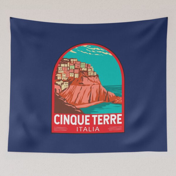 Item preview, Cinque Terre Italy Travel Art Emblem designed and sold by KrisSidDesigns.