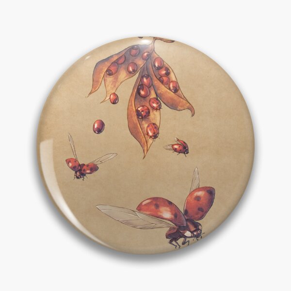 Item preview, Ladybugs with Rosary Pea Seedpod designed and sold by Mazarineart.