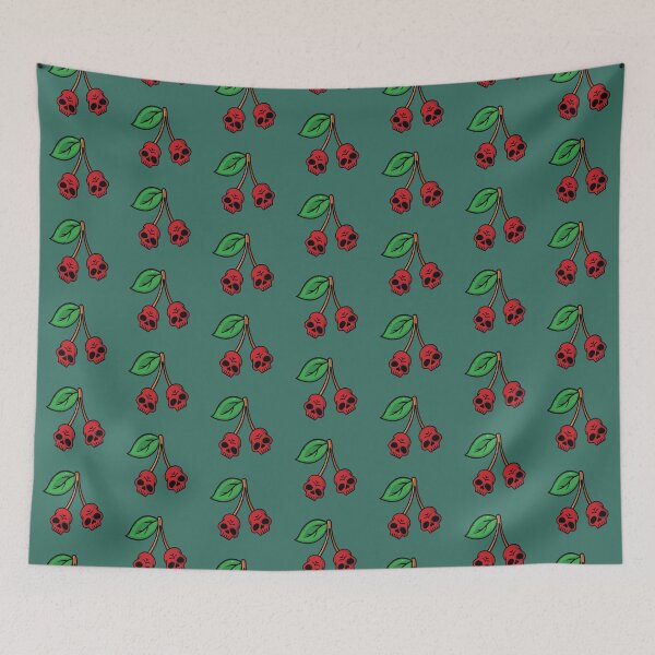 Item preview, Fresh cherry fruit on skull head  designed and sold by Donutlovers.
