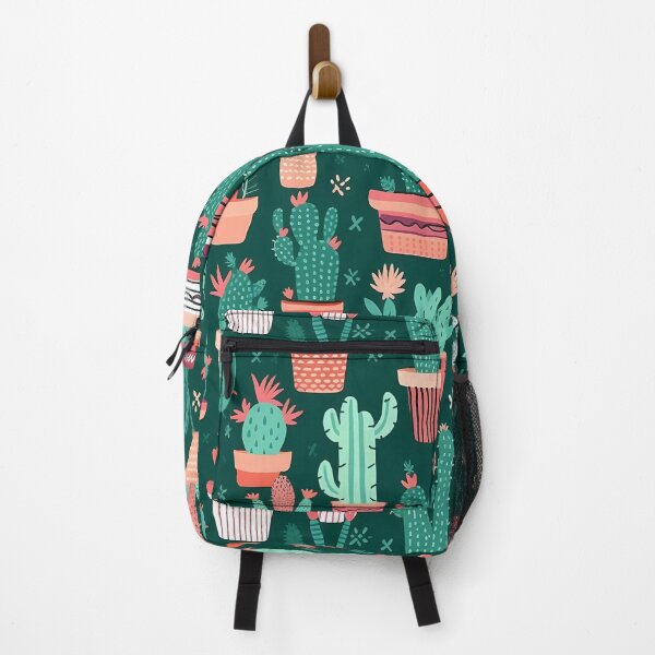 Item preview, Cactus in Pots Pattern on Dark Green Background designed and sold by Melissify.