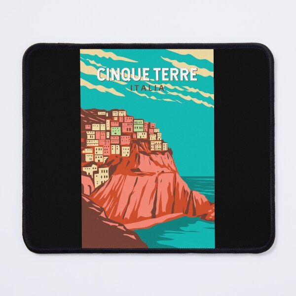 Item preview, Cinque Terre Italy Travel Art Vintage designed and sold by KrisSidDesigns.
