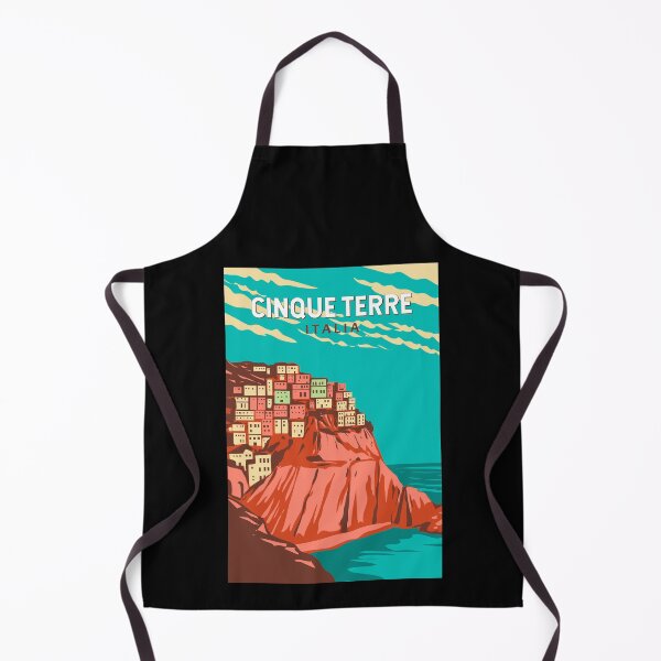 Item preview, Cinque Terre Italy Travel Art Vintage designed and sold by KrisSidDesigns.