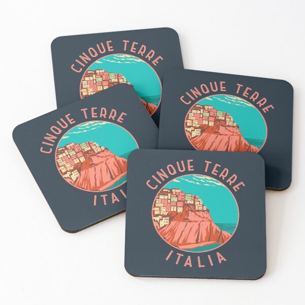 Item preview, Cinque Terre Italy Distressed Circle designed and sold by KrisSidDesigns.