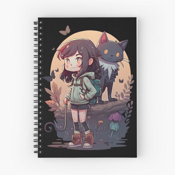 Item preview, Angry Girl & Cat Kawaii Anime Black Cat Lover Halloween designed and sold by SecretDicer.