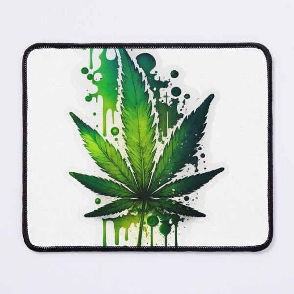 Item preview, 420 Green Leaf Drip Sticker designed and sold by Media-DK.