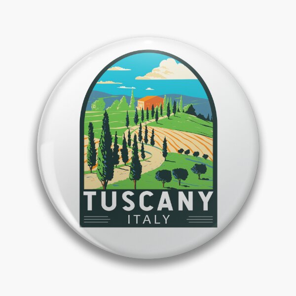 Item preview, Tuscany Italy Vineyard Travel Retro Emblem designed and sold by KrisSidDesigns.