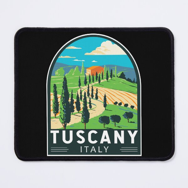 Item preview, Tuscany Italy Vineyard Travel Retro Emblem designed and sold by KrisSidDesigns.