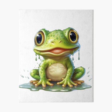 Cute baby frog Art Board Print for Sale by wonderxwander