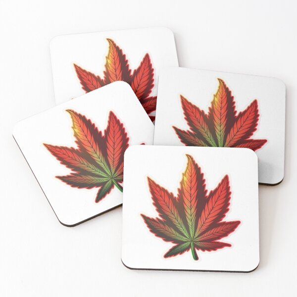 Item preview, Red And Green 420 Leaf Sticker designed and sold by Media-DK.