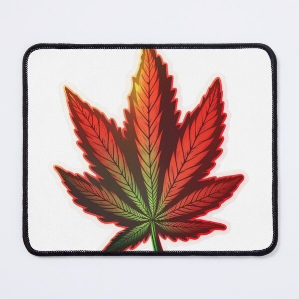 Item preview, Red And Green 420 Leaf Sticker designed and sold by Media-DK.
