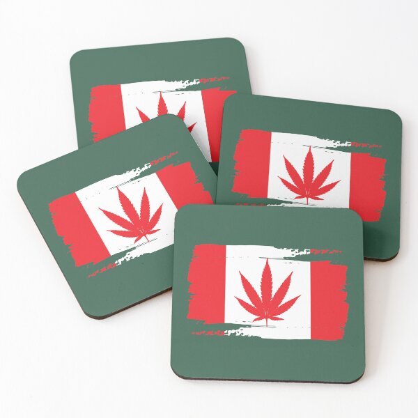 Item preview, Canadian flag with cannabis leaf  designed and sold by Donutlovers.