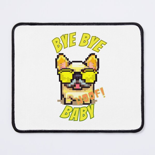 Item preview, Farewell Fun: Bulldog Bids Bye Bye with Irreverent Charm - Pixel Art Dogs designed and sold by Woof-n-Wear.