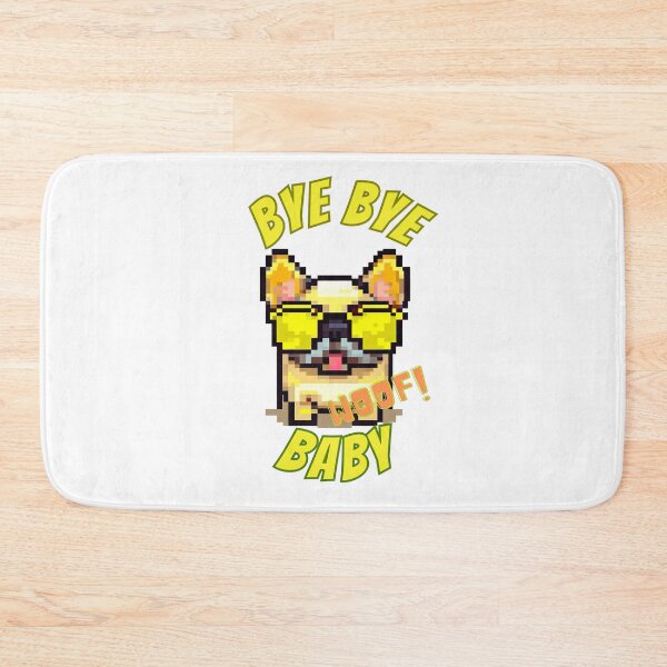Item preview, Farewell Fun: Bulldog Bids Bye Bye with Irreverent Charm - Pixel Art Dogs designed and sold by Woof-n-Wear.
