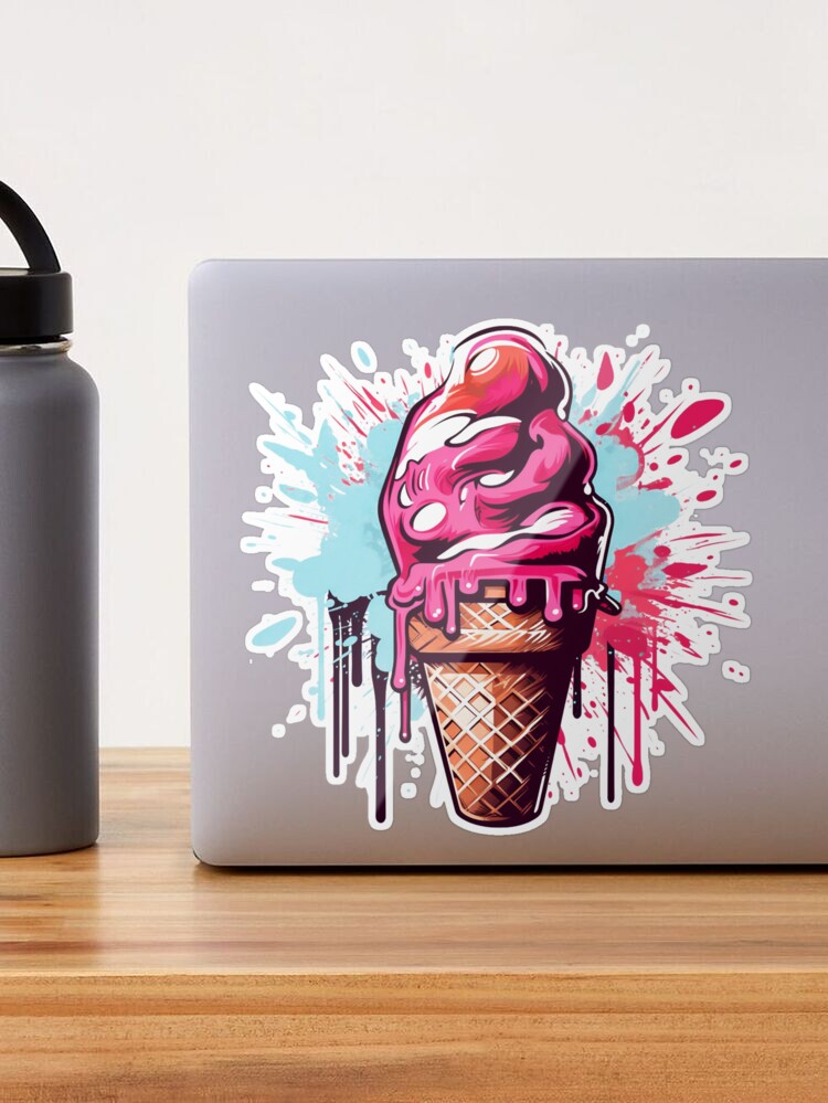 Ice Cream Cones Graffiti Decoration Stickers For Laptop - Temu