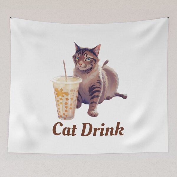 Item preview, Cat Drink Lover designed and sold by Lychee Design.