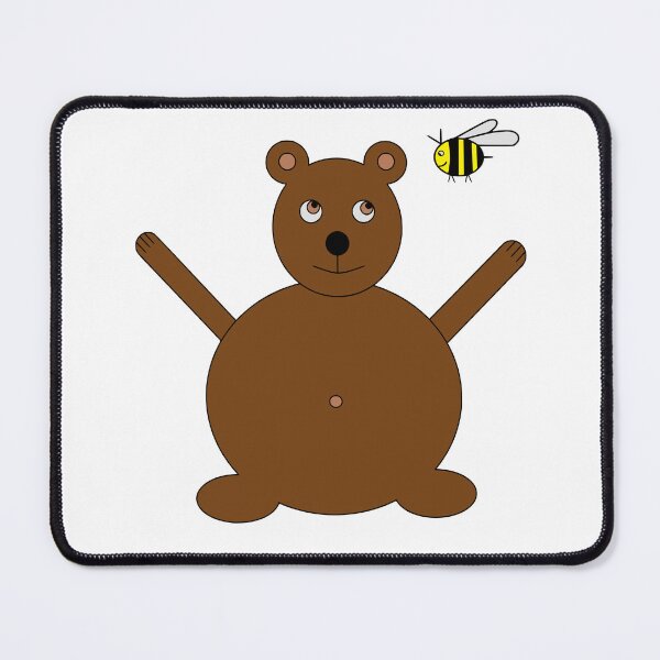 Item preview, Brown Bear & Yellow Flying Honey Bee Bumblebee designed and sold by Axofy.