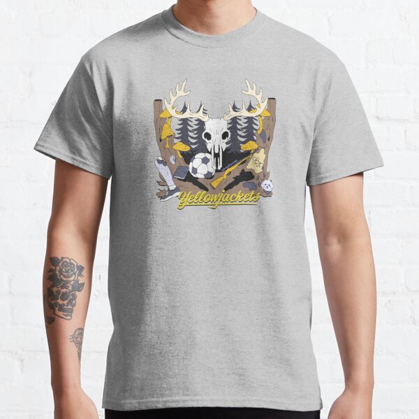 Men's Champion Gray Rochester Yellow Jackets Icon Logo Basketball Jersey Long Sleeve T-Shirt Size: Medium