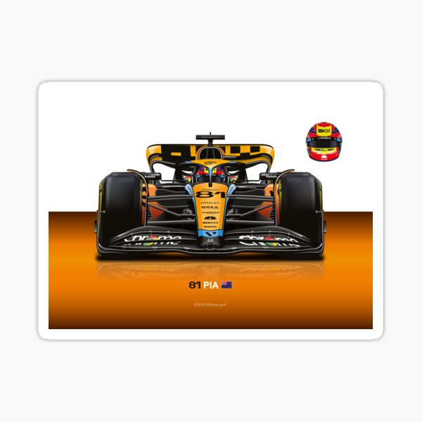 Oscar Piastri 2023 Formule 1 Voiture de course McLaren Sticker